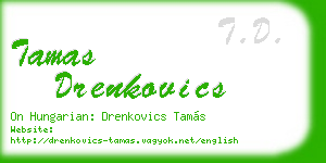 tamas drenkovics business card