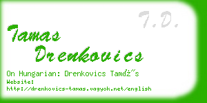tamas drenkovics business card